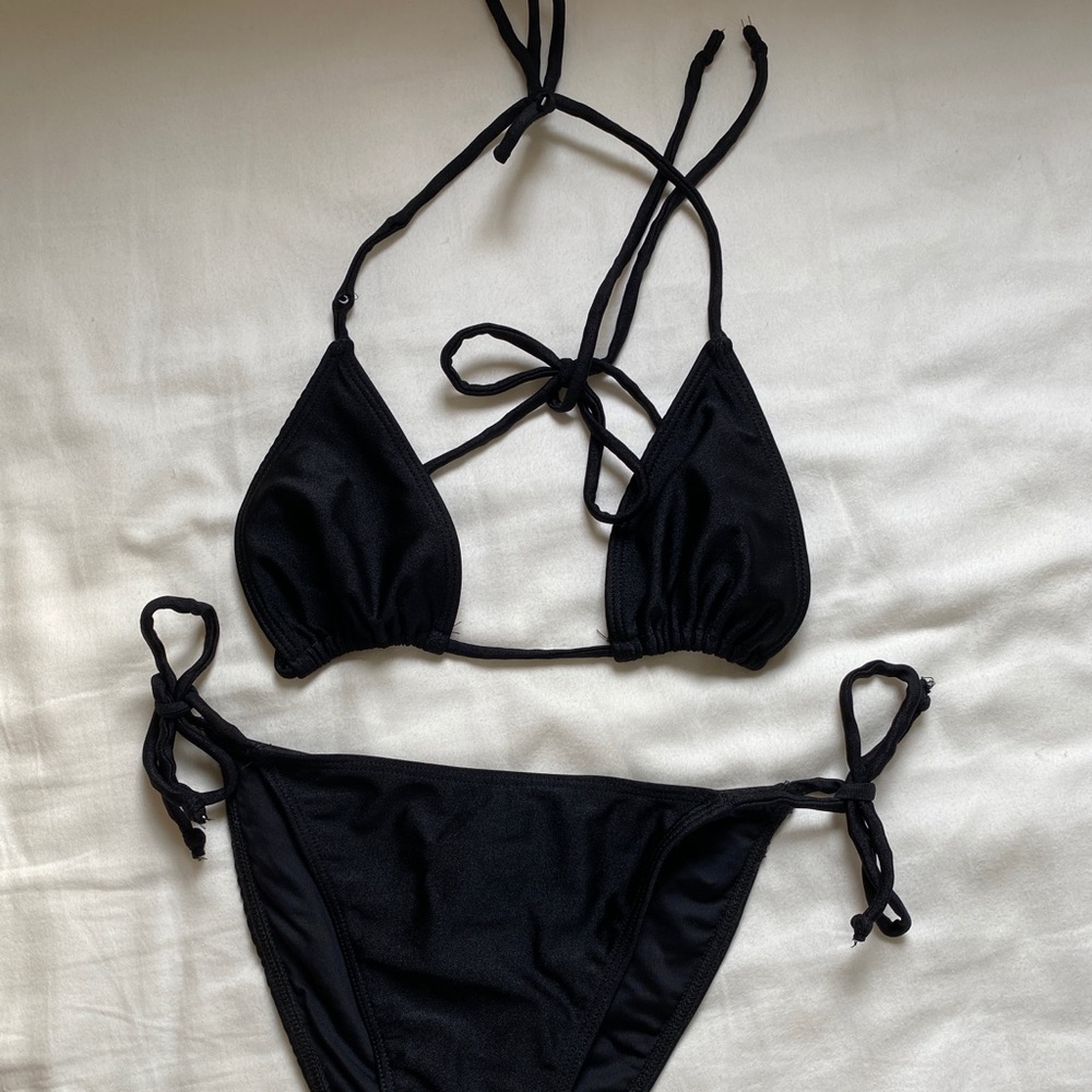 Los Angeles Apparel black string bikini